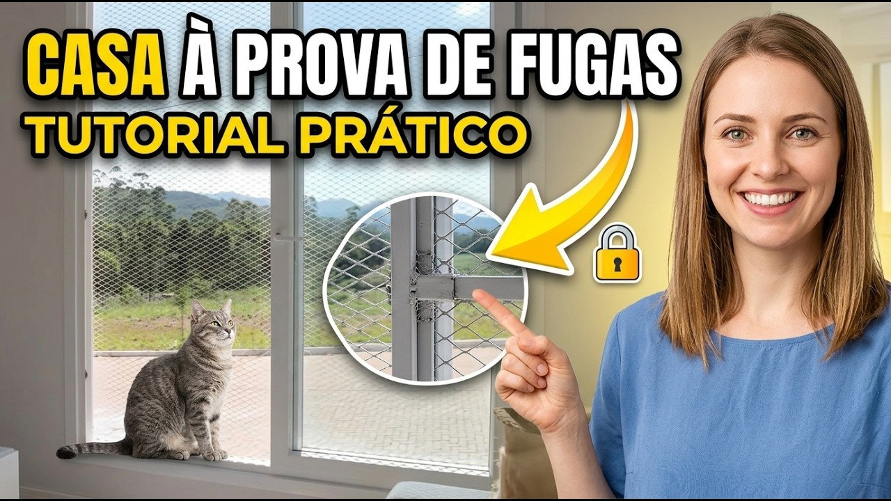 Casa SEGURA para GATO NÃO ir na rua. MOSTREI tudo que fiz na minha casa NOVA - Gatil Hauser