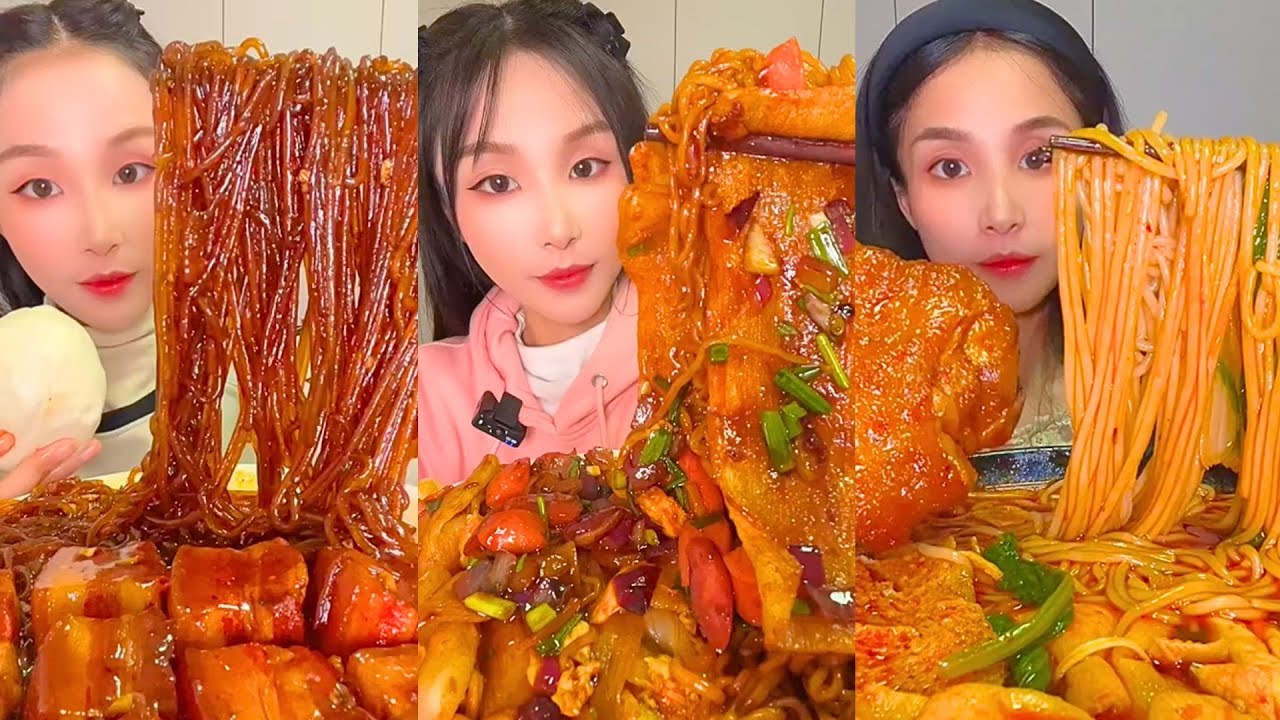 Insane Chinese Takeout Mukbang | Spicy Noodles, Rice Rolls & Crunchy Chicken ASMR #343