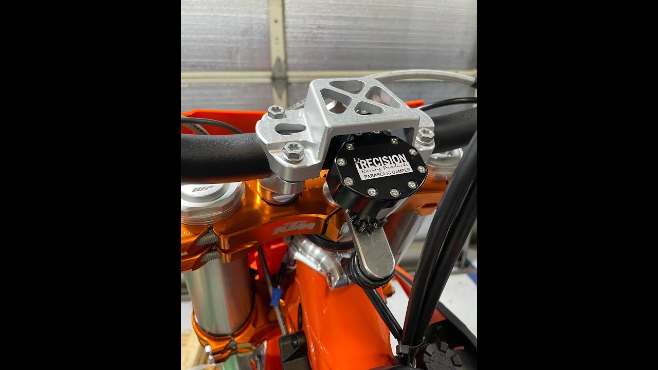 Parabolic steering stabilizer install 2023 generation frame KTM, Husqvarna, GasGas.