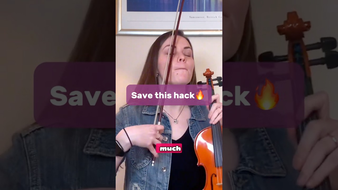 Great hack for playing violin pizzicato #violin#violintips#violincover#vibrato