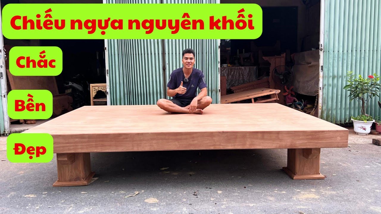 Sập Gỗ Nguyên Khối Gỗ Đinh Hương Nam Phi Dày 20 Phân Siêu Đẹp - Đồ Gỗ Nam Quỳnh