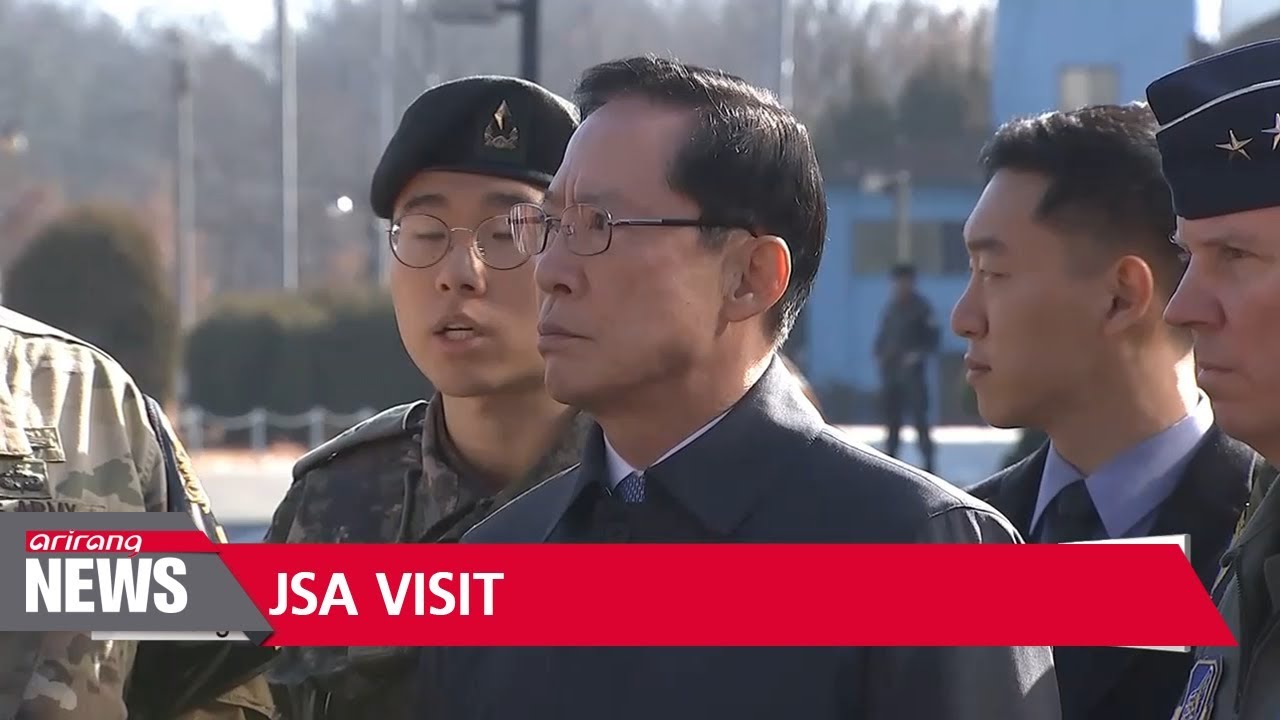 South Korea's defense minister visits N. Korean soldier defection site at JSA