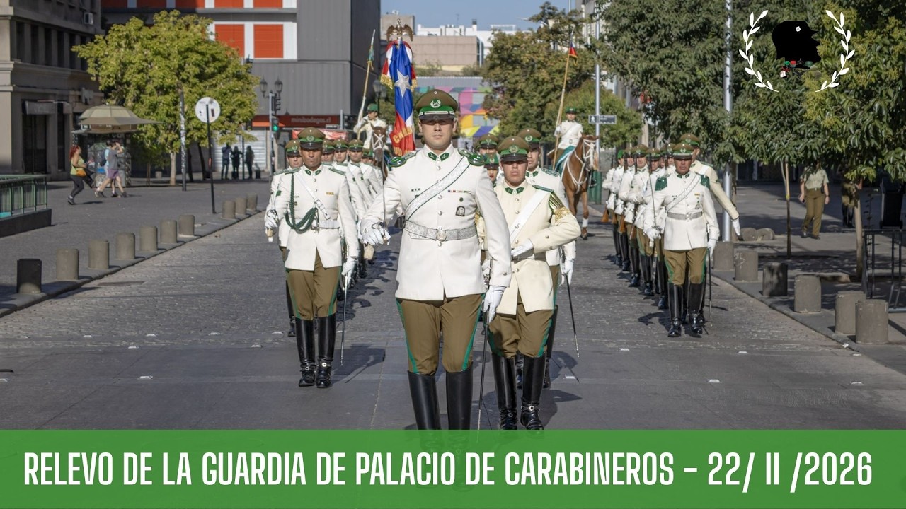 Cambio de Guardia de Palacio - Guardia de Palacio y Orfeón Nacional de Carabineros de Chile #chile