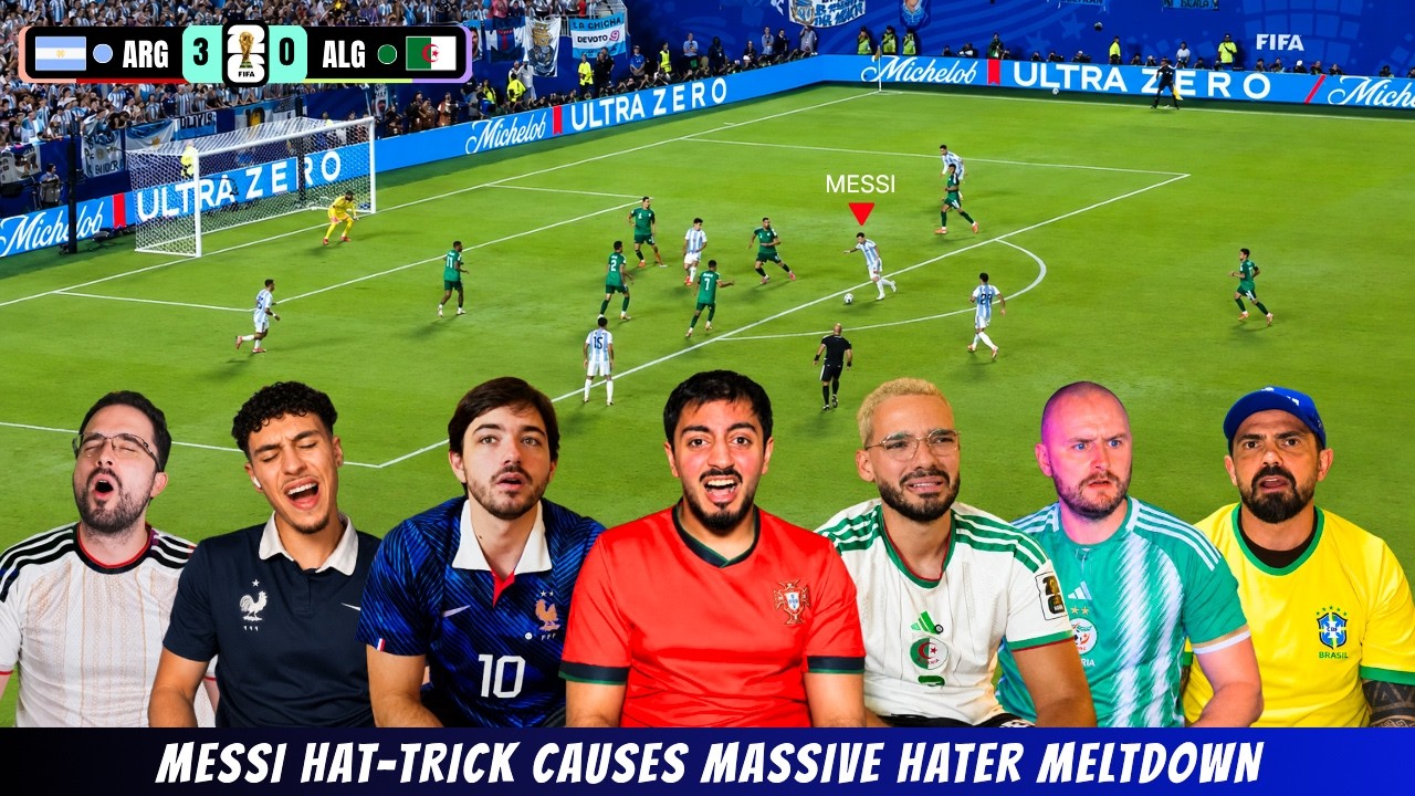 MESSI HAT-TRICK CAUSES MASSIVE HATER MELTDOWN! 😭🐐 ARGENTINA 3-0 ALGERIA
