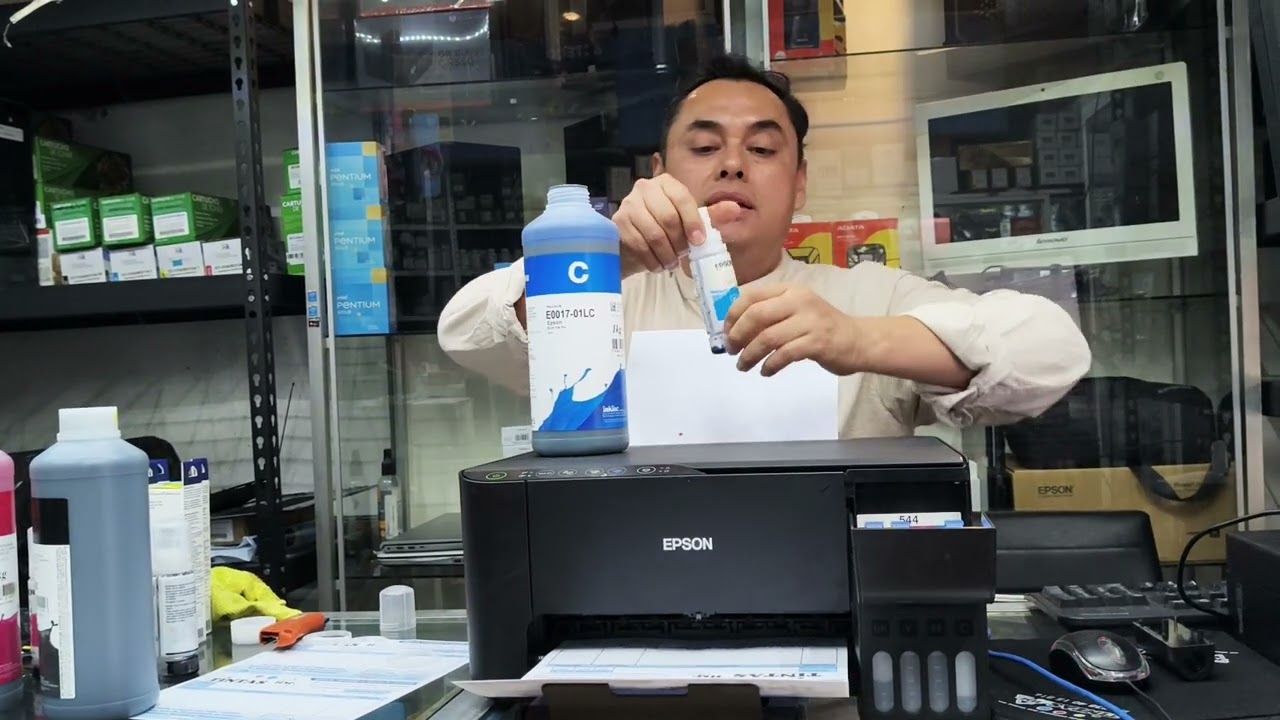 procedimiento para cambiar la tinta original de tu Multifuncional Epson x tinta Genérica #inktec