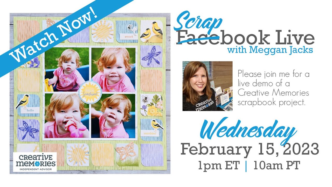 Springtime Layout - Scrapbook Live with Meggan February 15, 2023