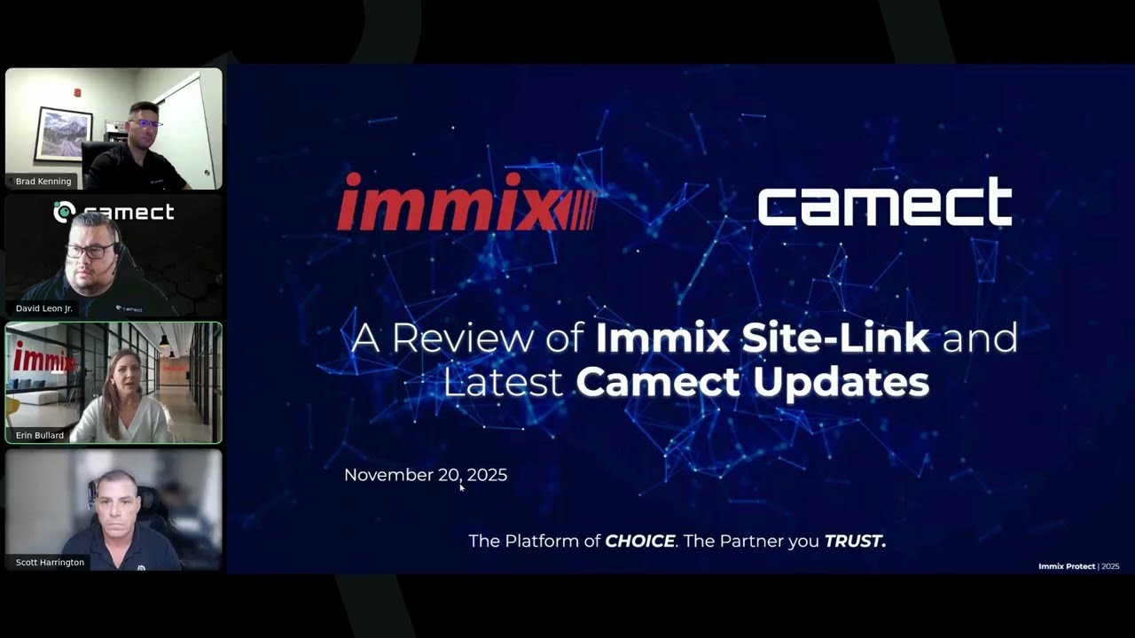 Building on the Foundation of Immix Site Link with Camect Webinar