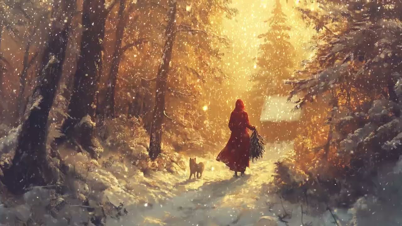 Зимнее путешествие ❄️ Спокойная кельтская музыка в заснеженном лесу