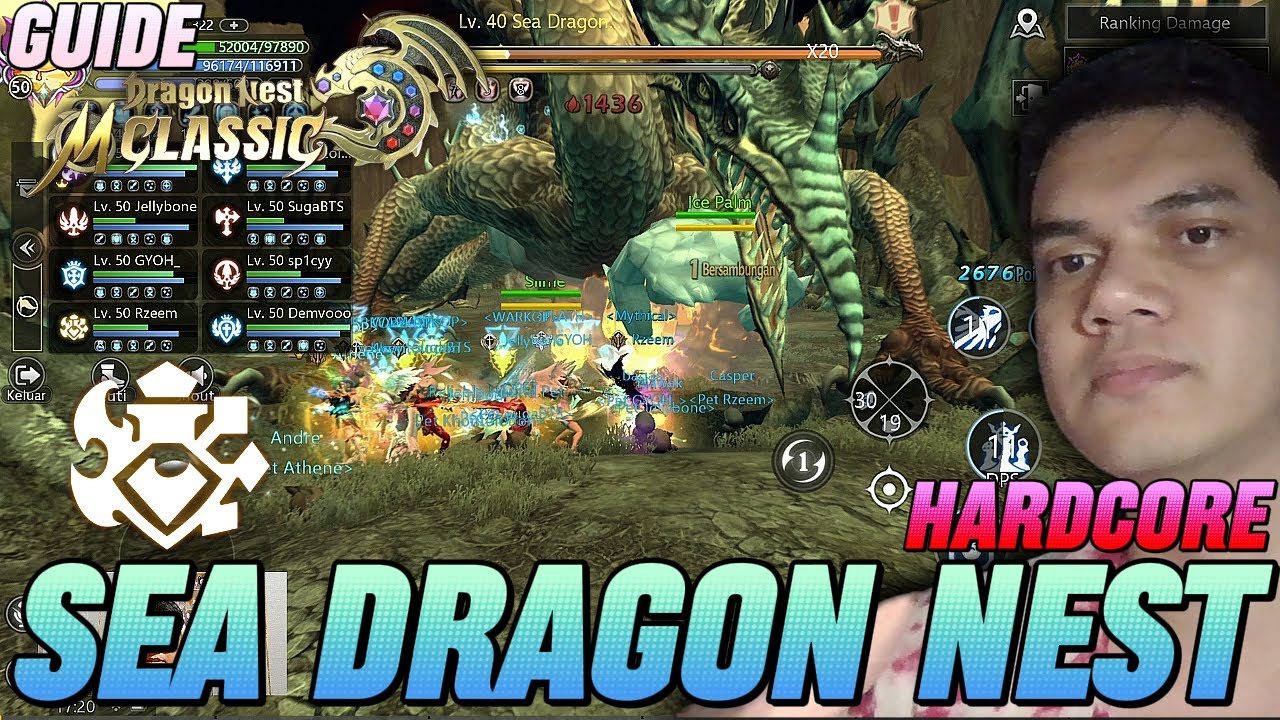 SEA DRAGON NEST (HARDCORE) GUIDE - POV ADEPT FIRST TIME FULL GAMEPLAY - DRAGON NEST M:CLASSIC