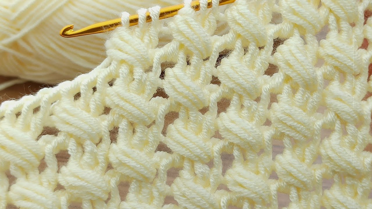 Amazing💯🤌 *tasarım*~Trend~ *Super easy tunisian* knitting pattern online tutorial for new learners