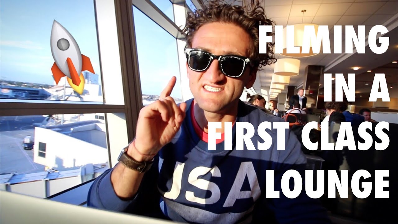 Filming in a First Class Lounge