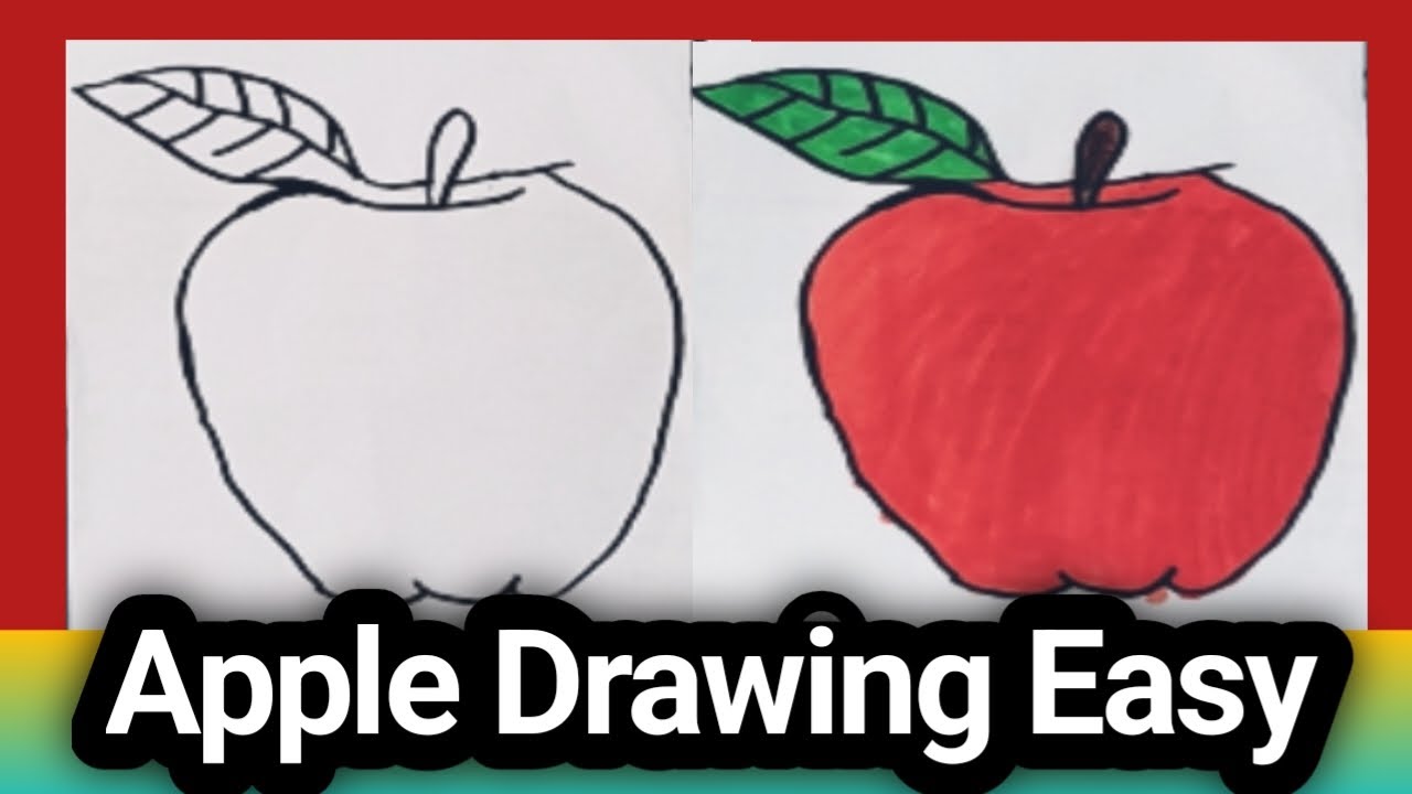 Apple 🍎 Drawing Easy || Easy Drawing || Aimanshow