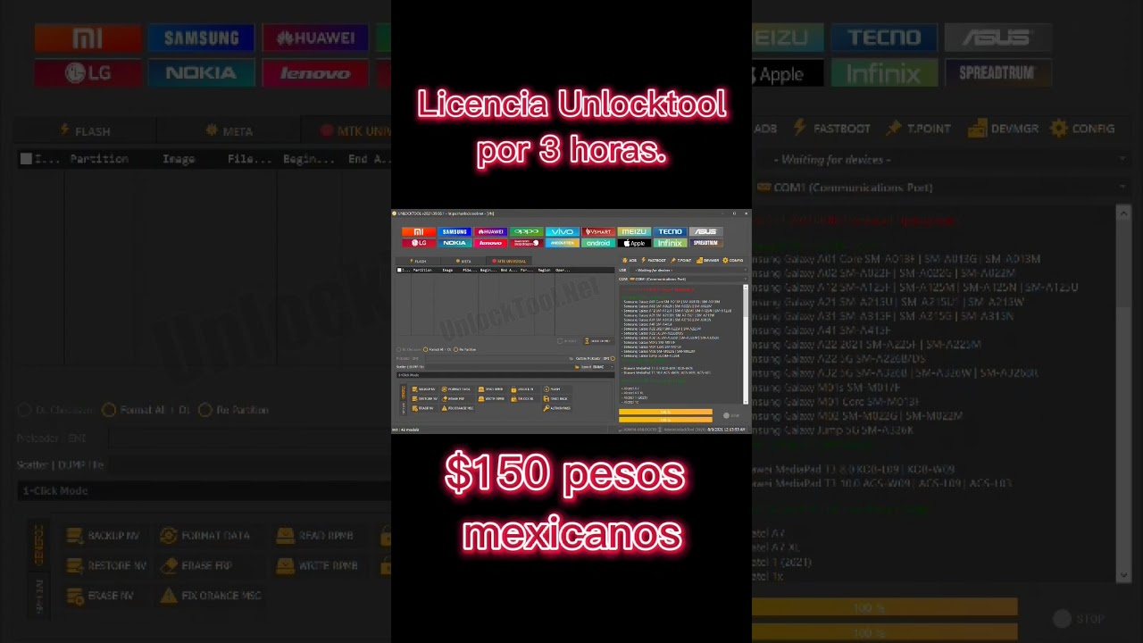 Licencia UnlockTool por 3 horas.