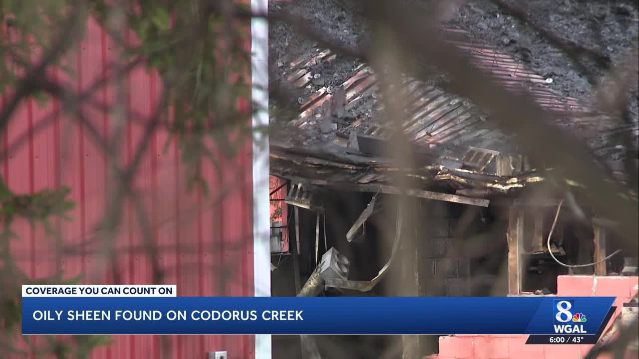 Oil sheen in York County creek raises concerns after J&K Salvage fire