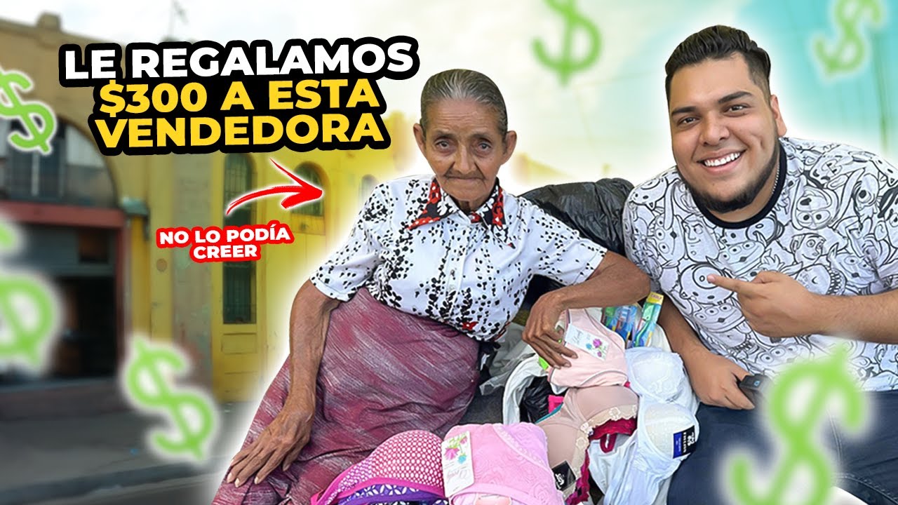 🥺REGALAMOS $300 a una ANCIANITA VENDEDORA del CENTRO *no lo podía creer*