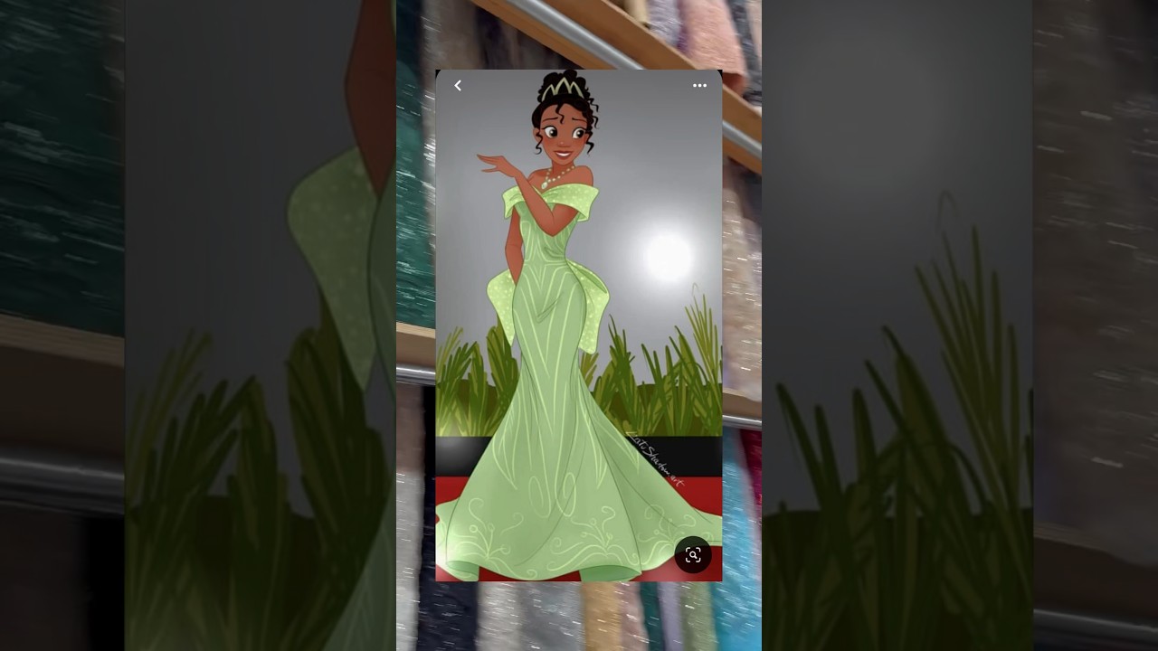 Создаём платье в стиле принцессы Тианы 👸🏾🐸#дизайн #шитьё #мода