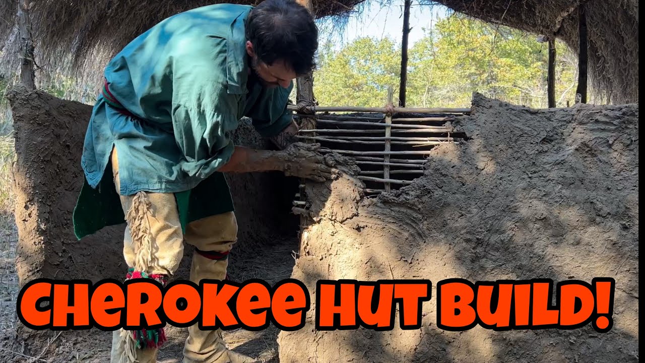 Building a Cherokee Wattle & Daub Hut With Only Primitive Tools