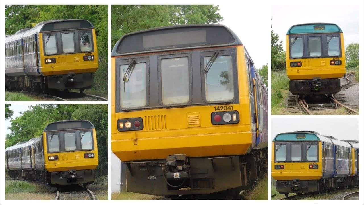 142041 & 142035 at Northallerton & Castle Hills Jn. - 5A42 Gascoigne Wood Sidings to Leeming Bar