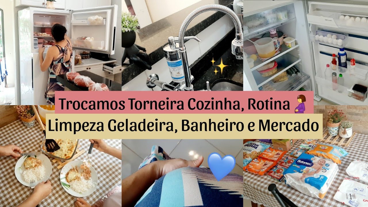 Trocamos torneira, Limpeza Geladeira, fiz Lasanha, Lavei banheiro, Rotina Grávida 15 semanas 🤰✨🏡