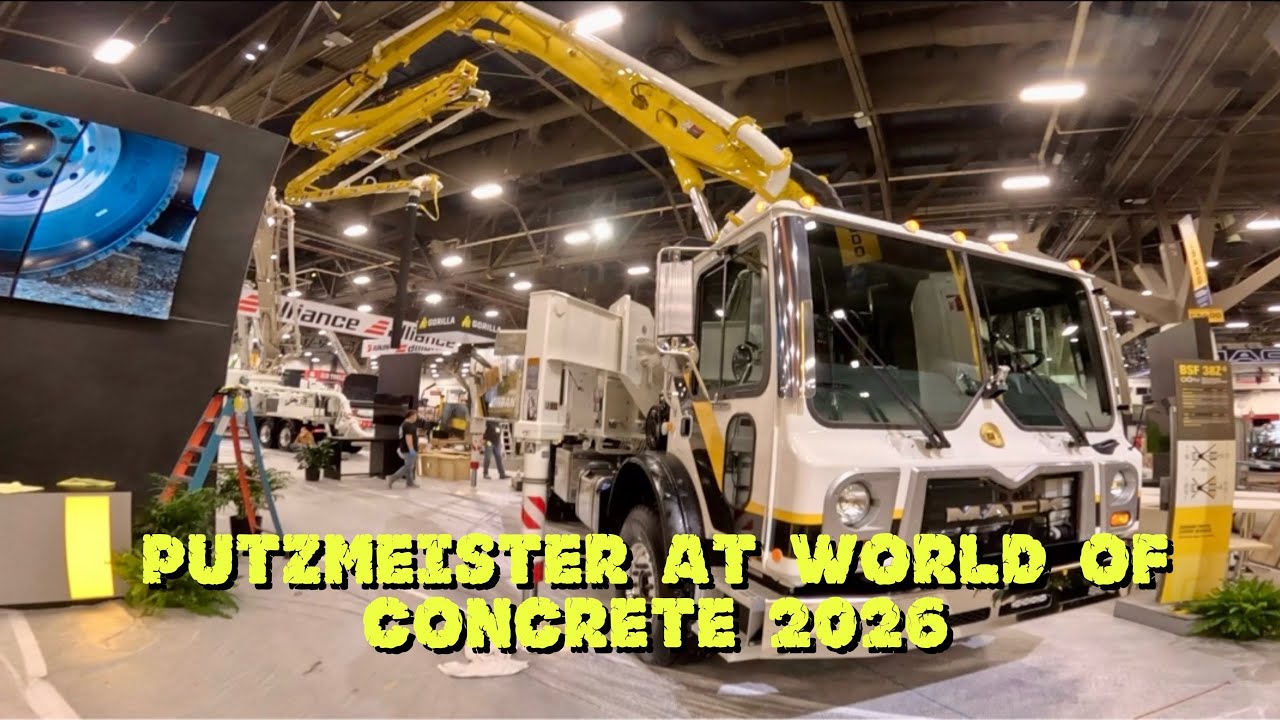 Day 1 World of Concrete 2026 Las Vegas: Putzmeister &ldquo;Teaser&rdquo; walk-around video: 