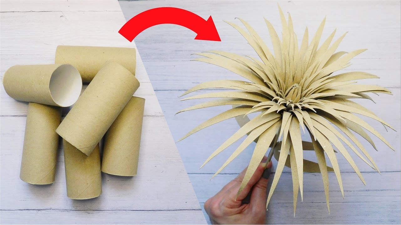 Smart Recycling Crafts Idea 😍 Pretty Toilet Paper Rolls DIY 🧻 Flower Tutorial Step by Step 🌺