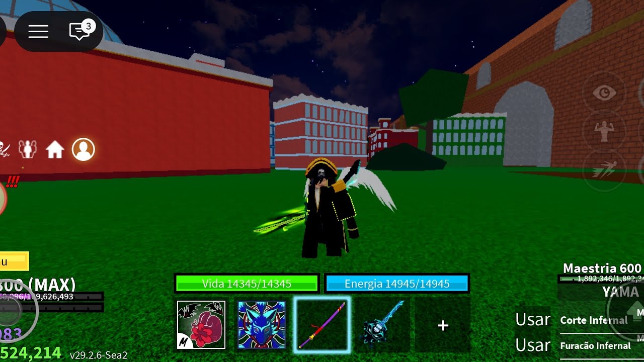Caçando bounty de kitsune+sanguine art e yama, com a raça anjo, no celular