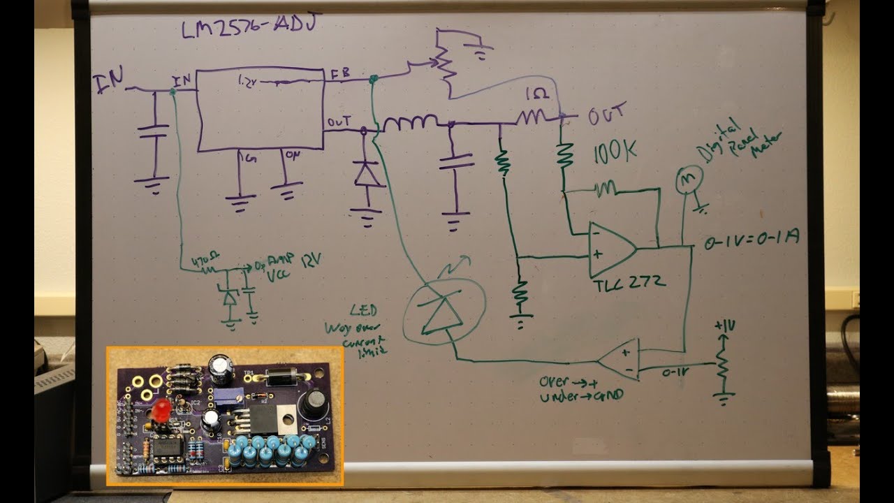 Current Limited LM2576 Power Supply
