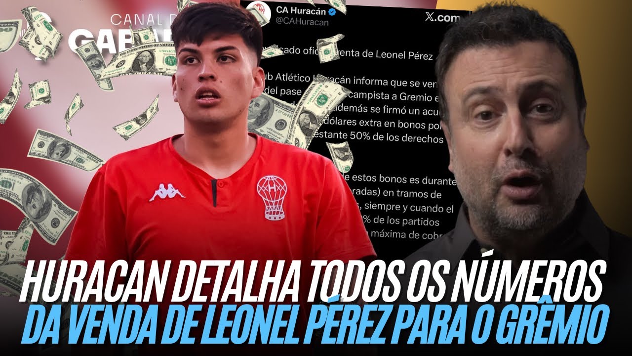 Huracán confirma todos os números da venda de Leonel Perez para o Grêmio