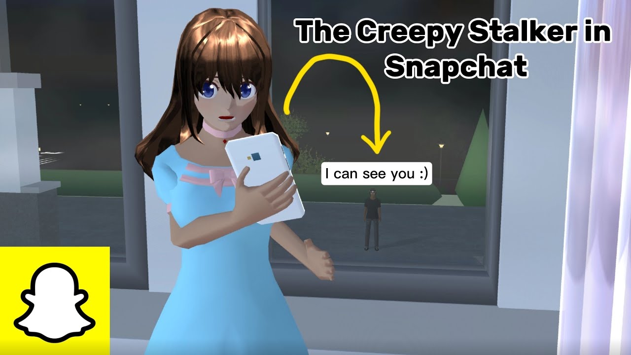 The Creepy Stalker in Snapchat (Happy Story) Sakura School Simulator