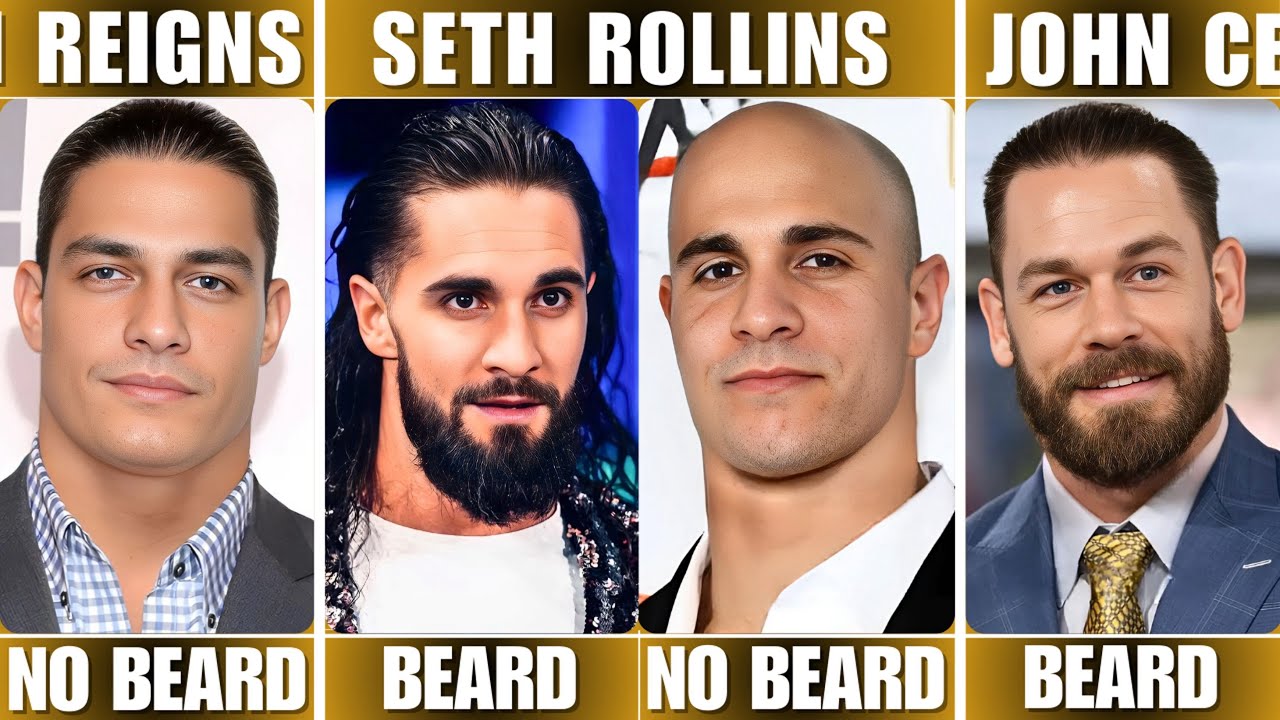 WWE Wrestlers With & Without Beards - Shocking Transformations | wrestlinginc