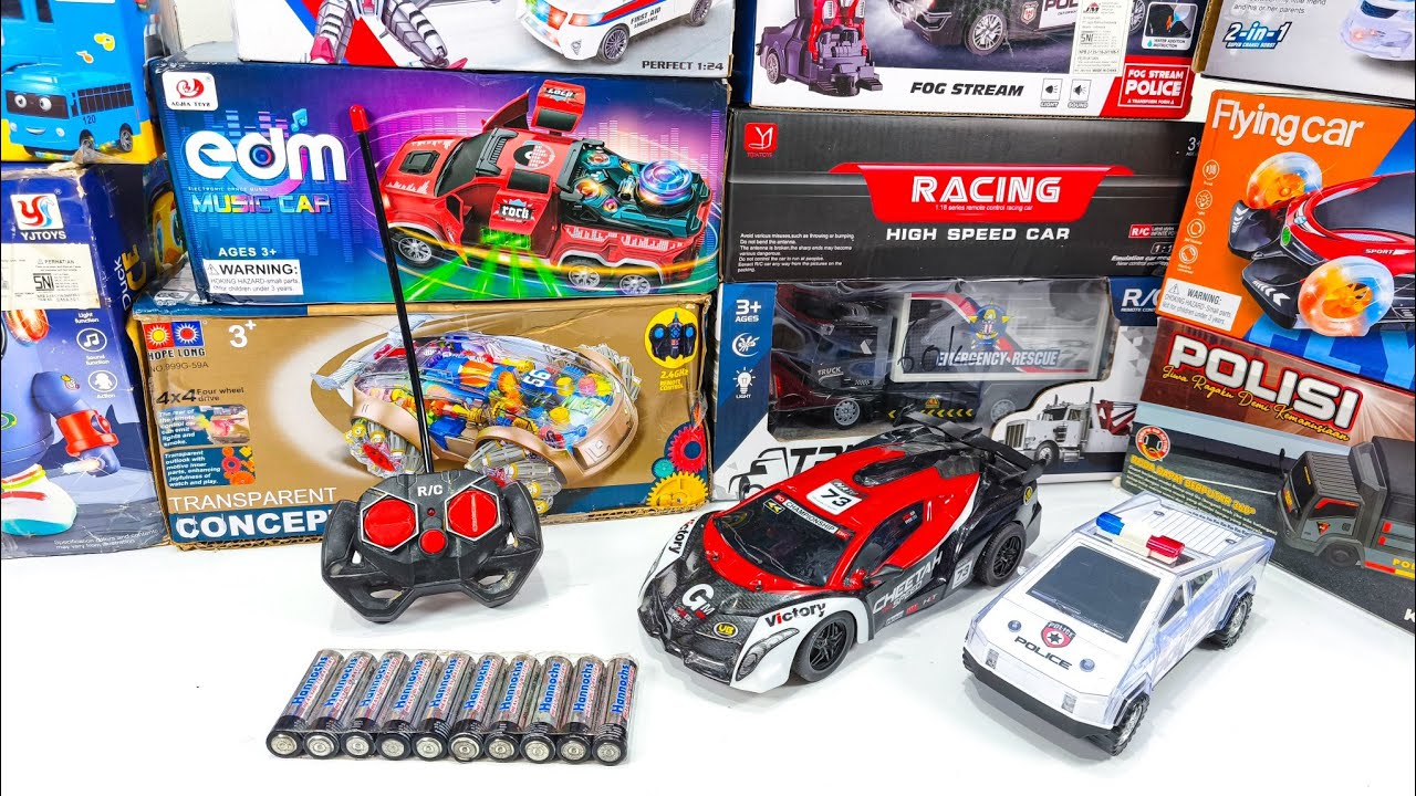RC Collection Unboxing | High Speed Car, Police Pick-Up, Stunt Drift Car, Mini RC Car & Wobbly Truck