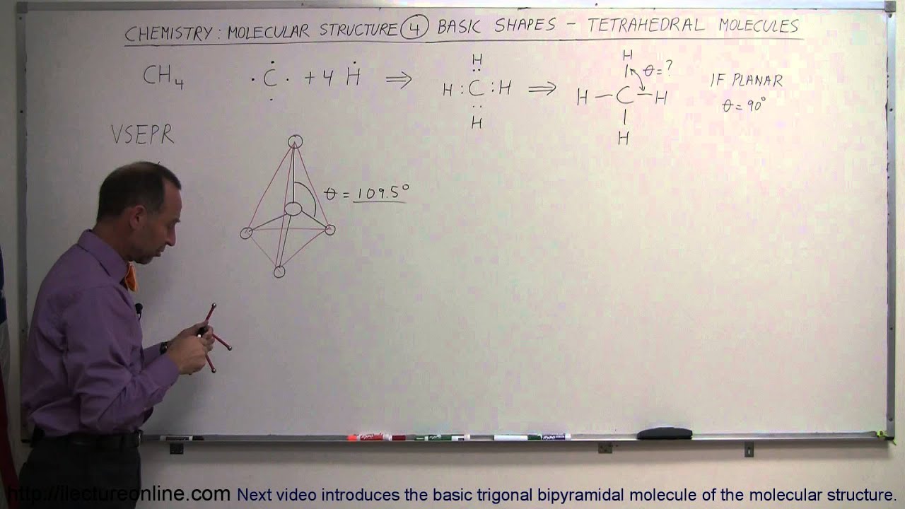 Chemistry - Molecular Structure (4.5 of 45)  Basic Shapes - Tetrahedral Molecules