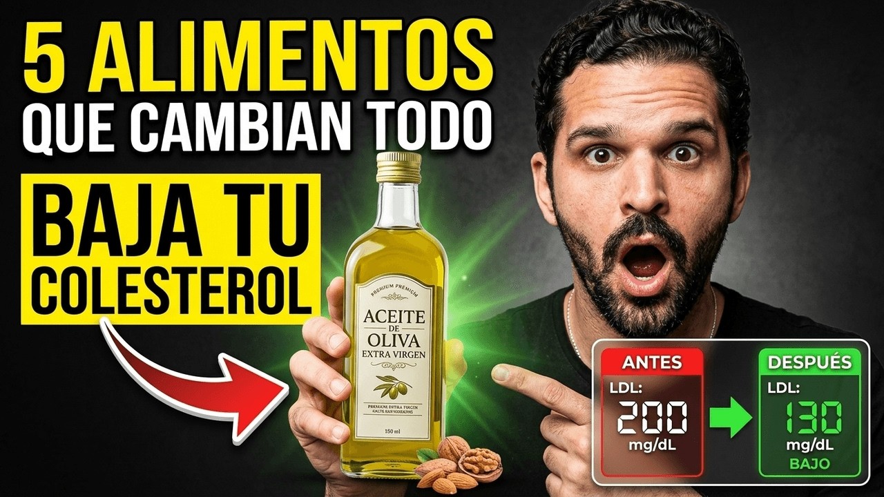 !OJO! Estos 5 alimentos BAJAN tu Colesterol NATURALMENTE ✅