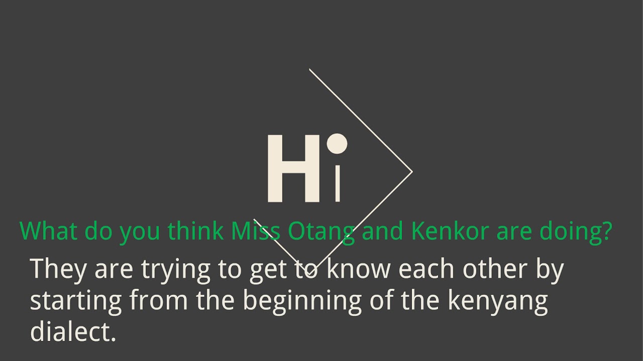 Reasons in learning the Kenyang language.