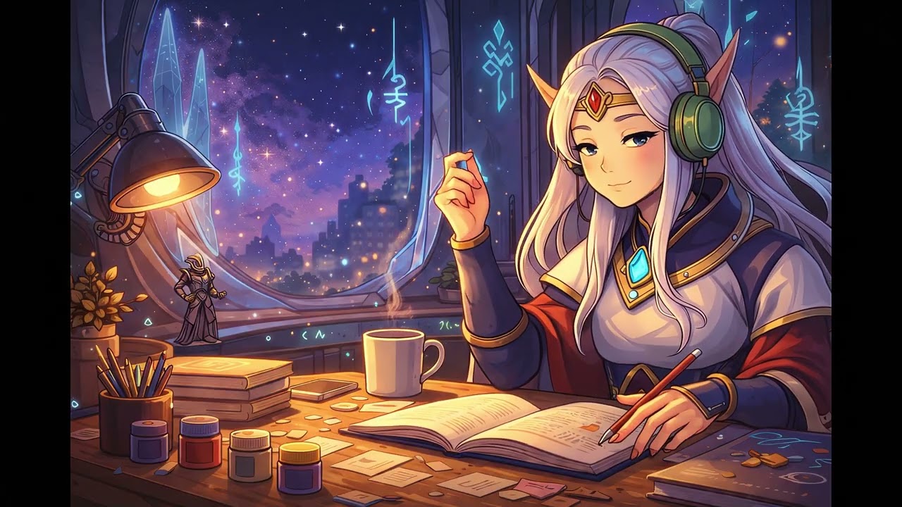 Craftworld Nights – Elf Girl Lofi Beats to Study & Relax To