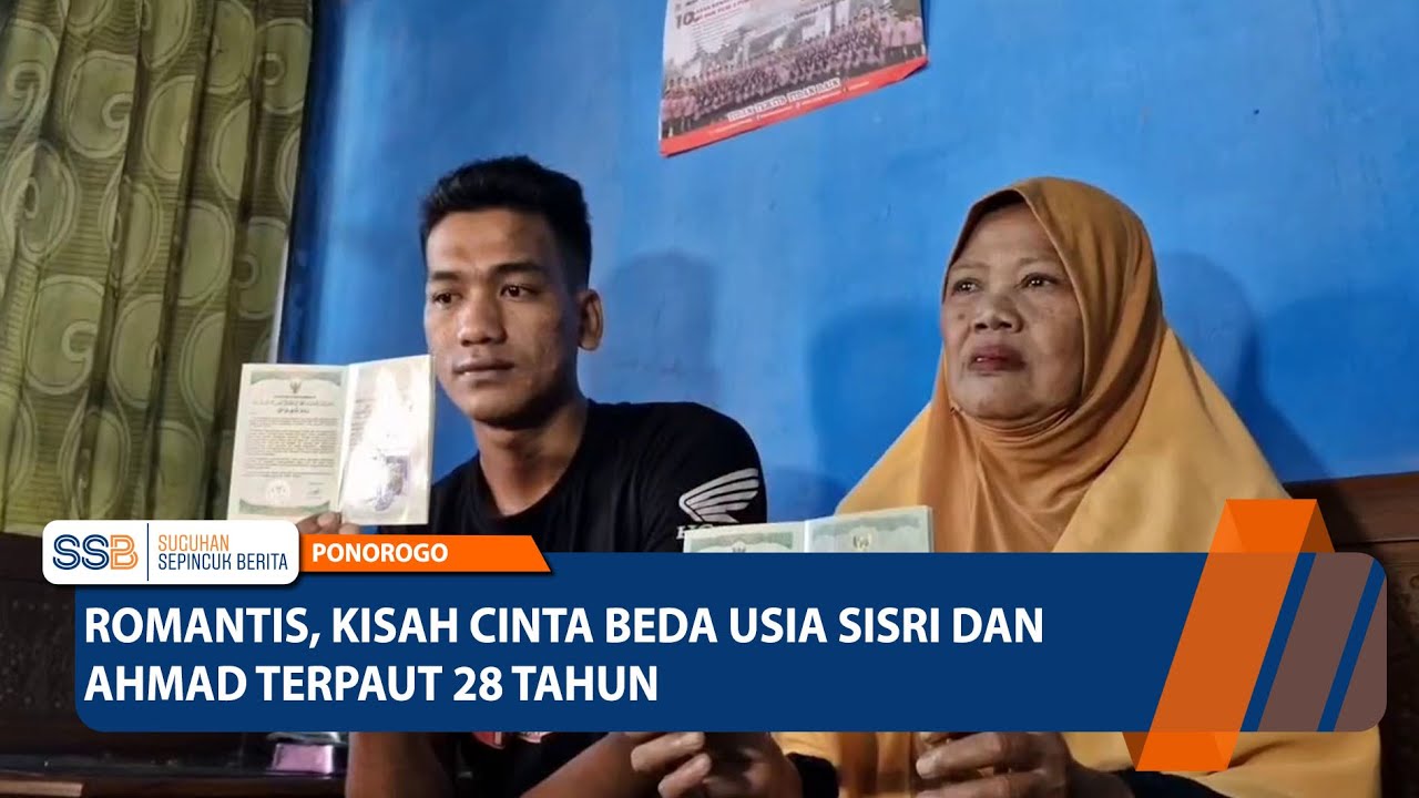 PONOROGO - Romantis, Kisah Cinta Beda Usia Sisri dan Ahmad yang Terpaut 28 Tahun