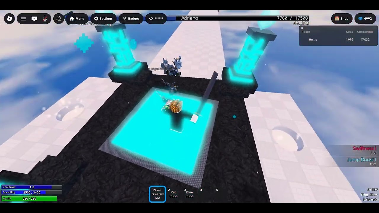 Cubination 0.6: The usage of Steel Great Sword.