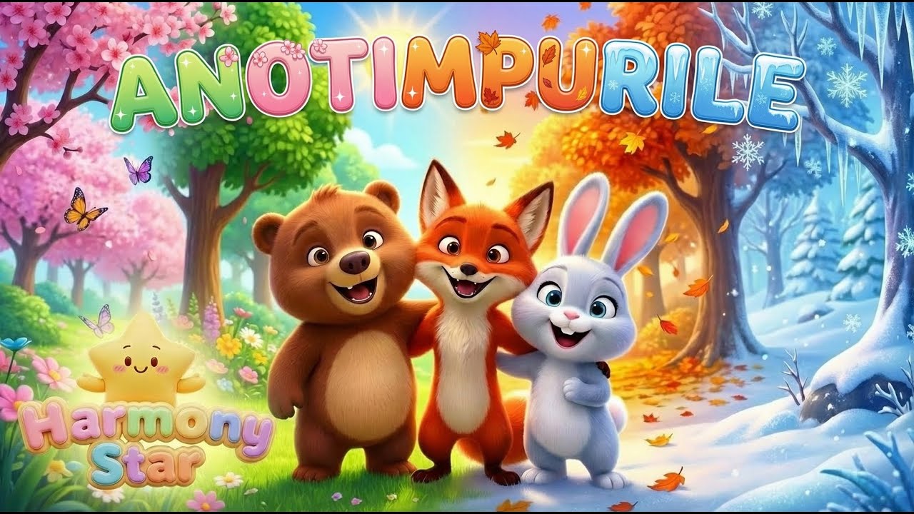 🌸 Anotimpurile - C&acirc;ntece Educative pentru Copii | &Icirc;nvățăm Primăvara, Vara, Toamna și Iarna