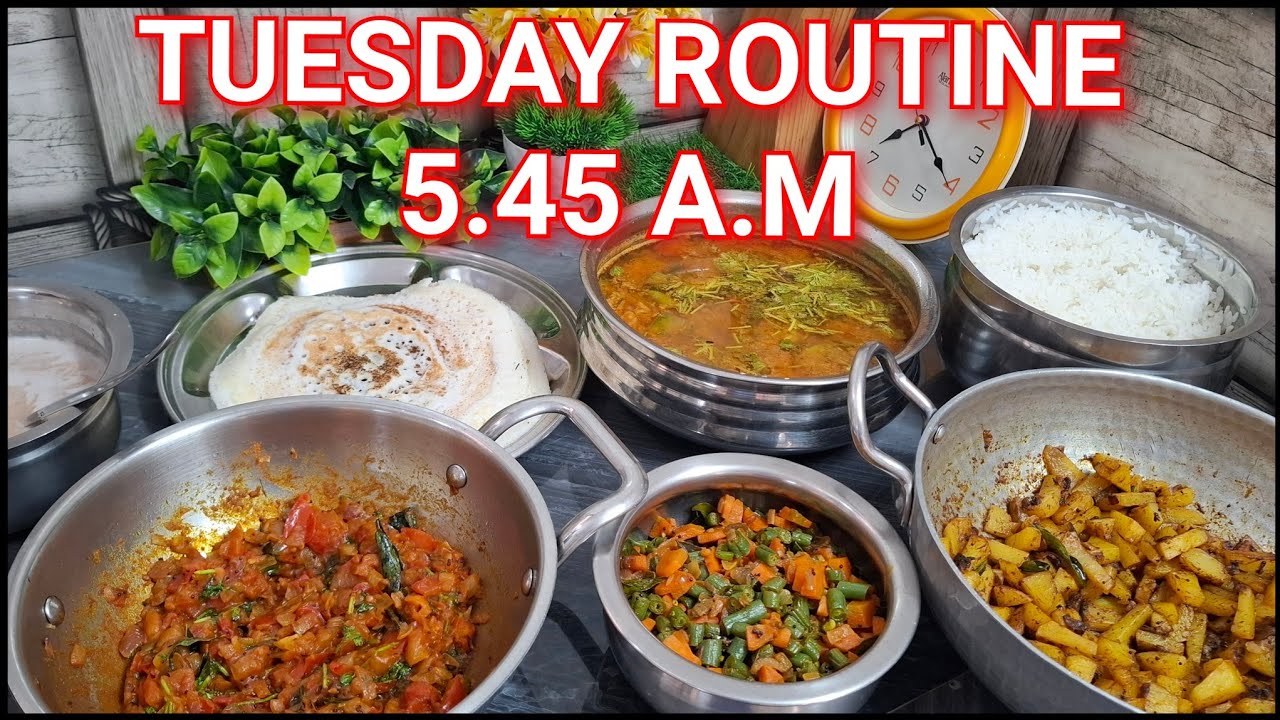 TUESDAY MORNING COOKING ROUTINE! ☀️ MAKING THE MENU FROM MY MEAL PLAN | BREAKFAST & LUNCH #tamilvlog