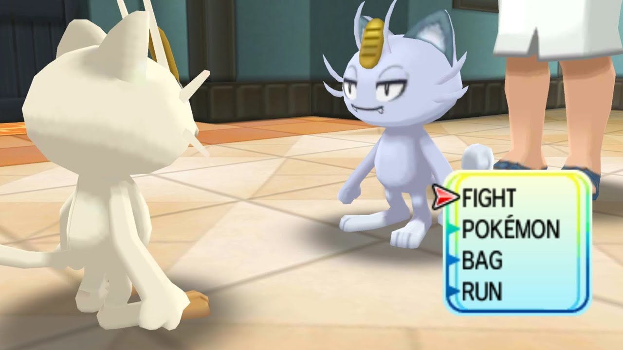Pokemon Ultra Sun and Ultra Moon - Mom's Meowth vs Neighbor Lady's Alolan Meowth (Post Game Event)
