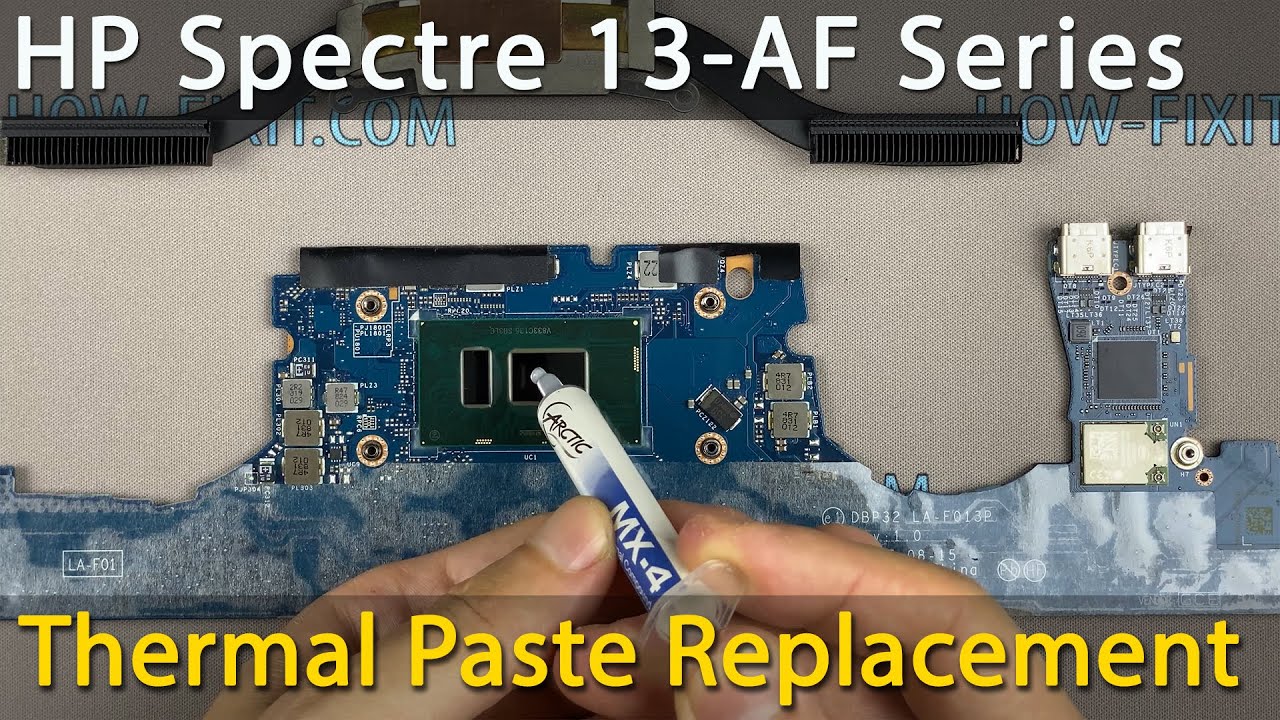 HP Spectre 13-af Disassembly, Fan Cleaning and Thermal Paste Replacement