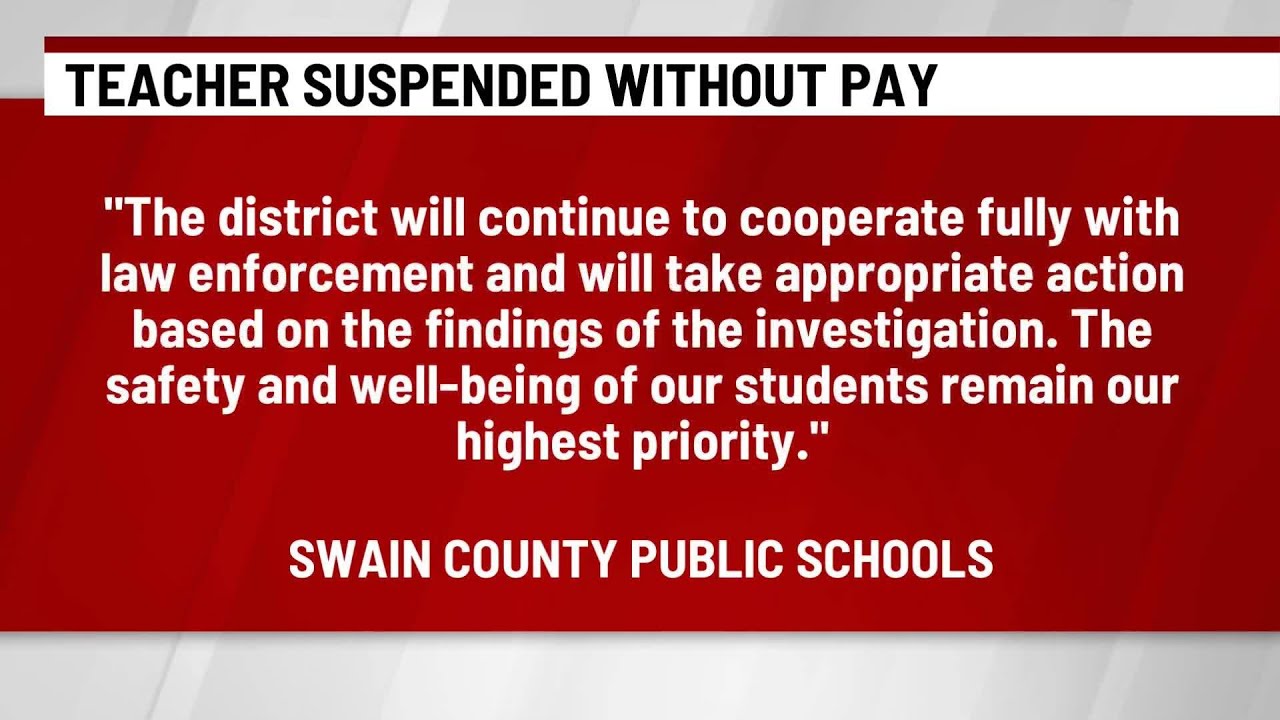 Teacher suspended following child abuse allegations in Swain County