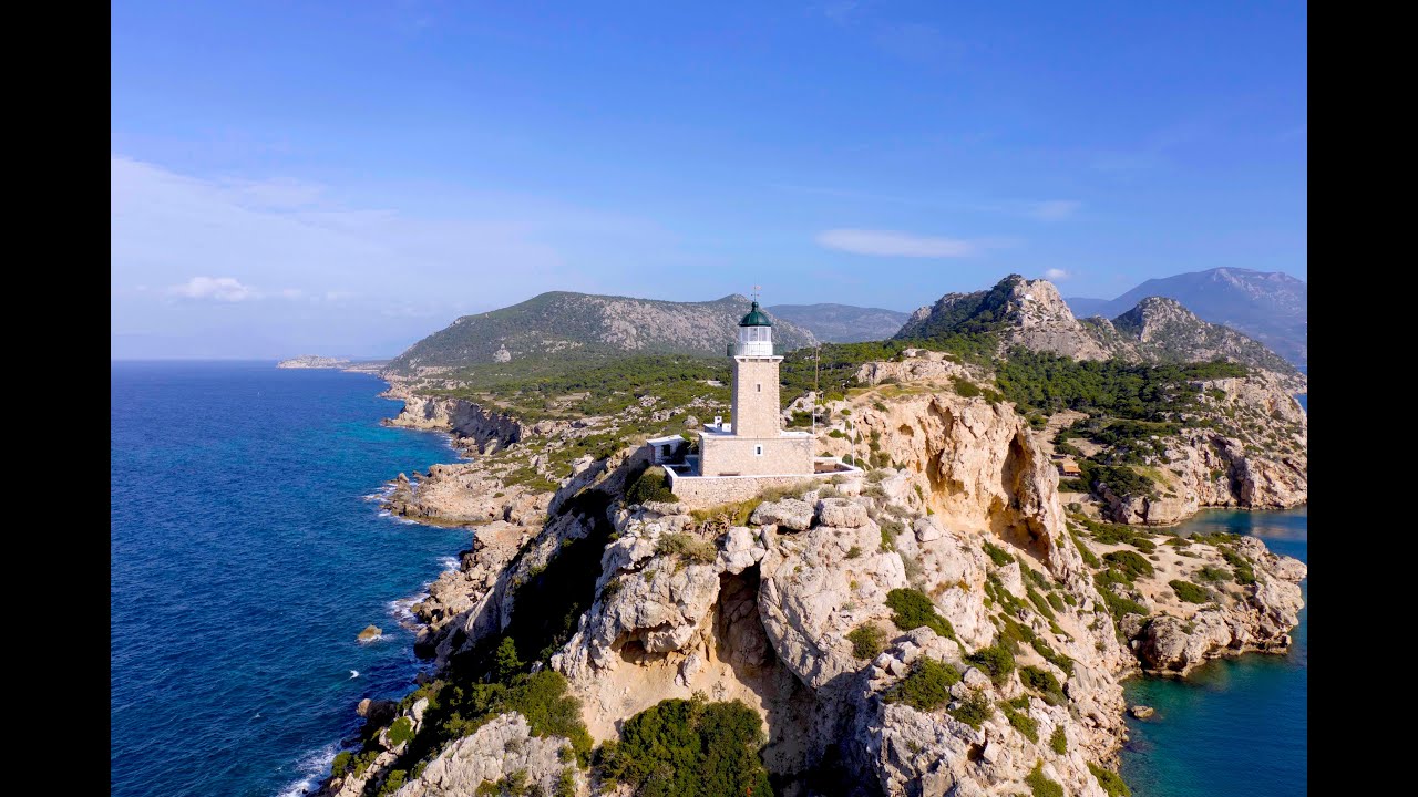 The Lighthouse at Cape Melagavi in Greece | 4&Kappa;