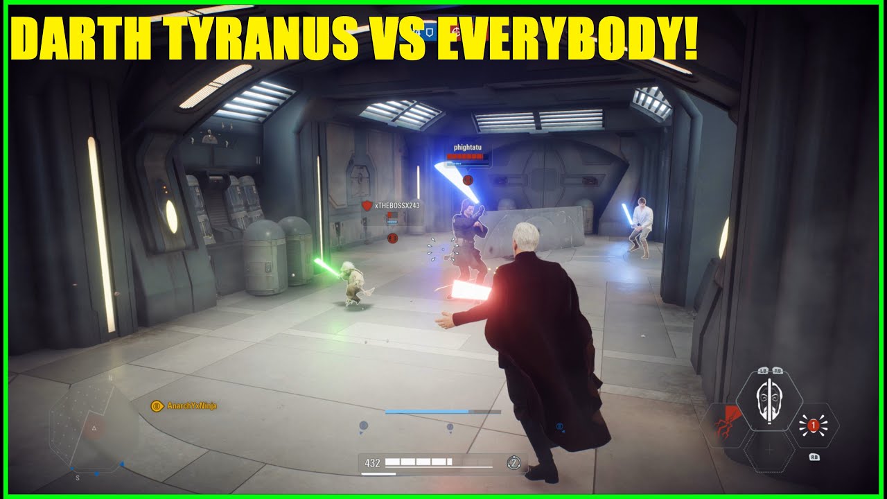Star Wars Battlefront 2 - Darth Tyranus vs THE WORLD! Crazy HvsV comeback attempt! (Dooku)