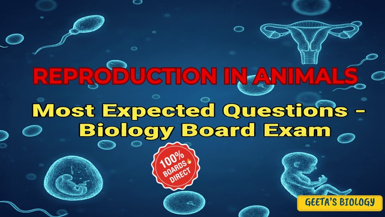 MOST IMPORTANT QUESTIONS IN BOARDS from Reproduction in Lower and Higher Animals | Boards 2026