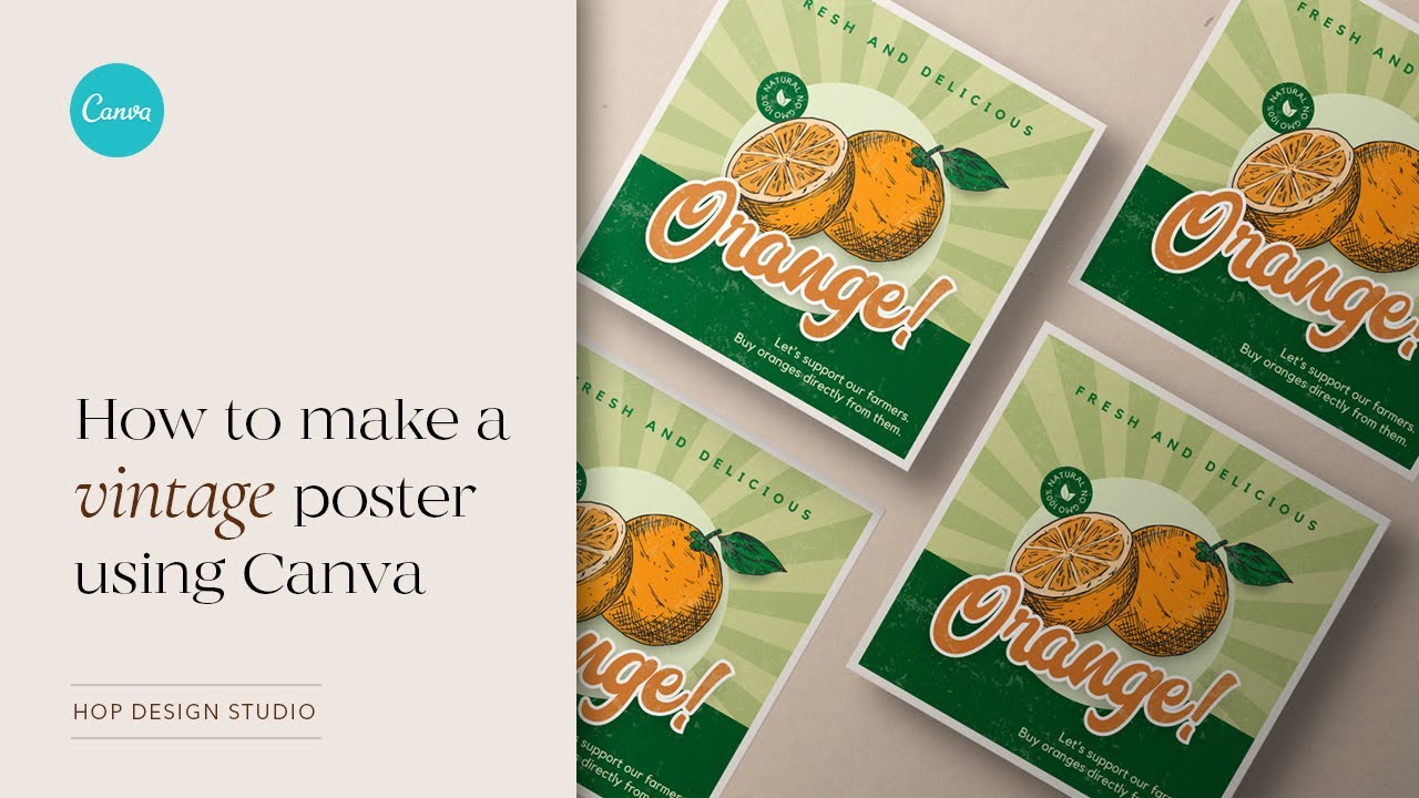 Canva Tutorial: How to Make Vintage Poster Using Canva