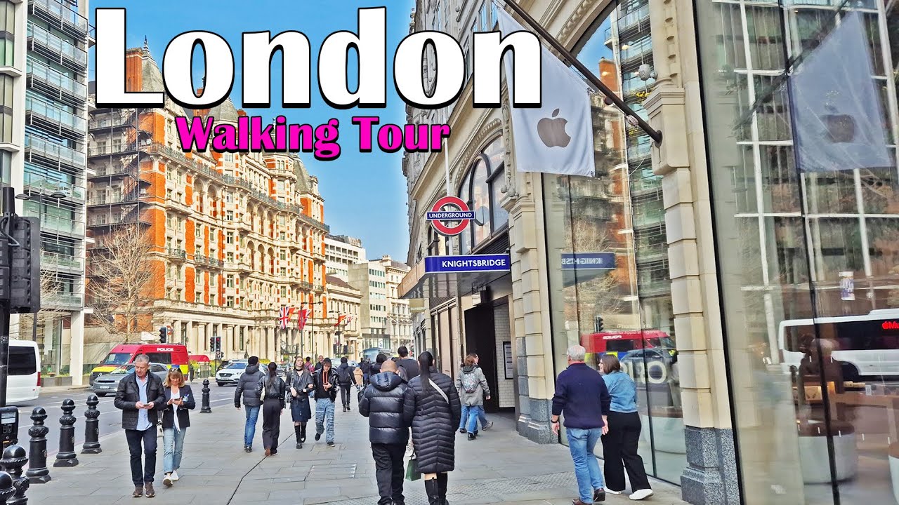 London, 🇬🇧 ENGLAND - Walking Tour 4K - Walk in Central London - March 2025