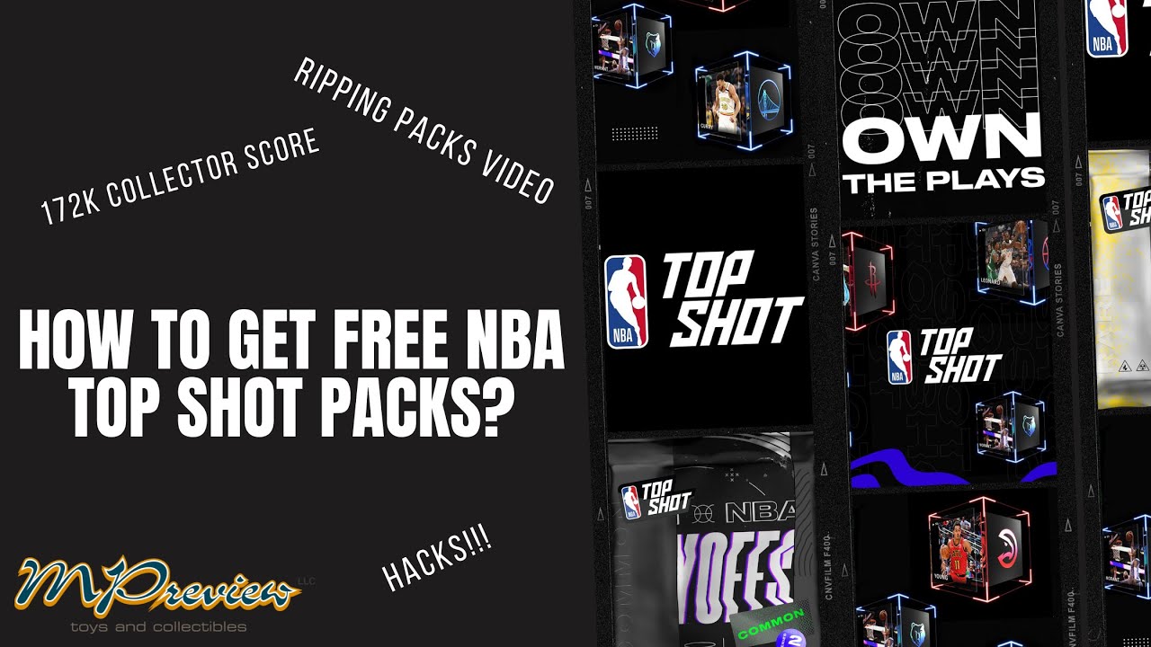 NBA Top Shot - How to get free packs? Hacks, account overview and ripping 14 packs video