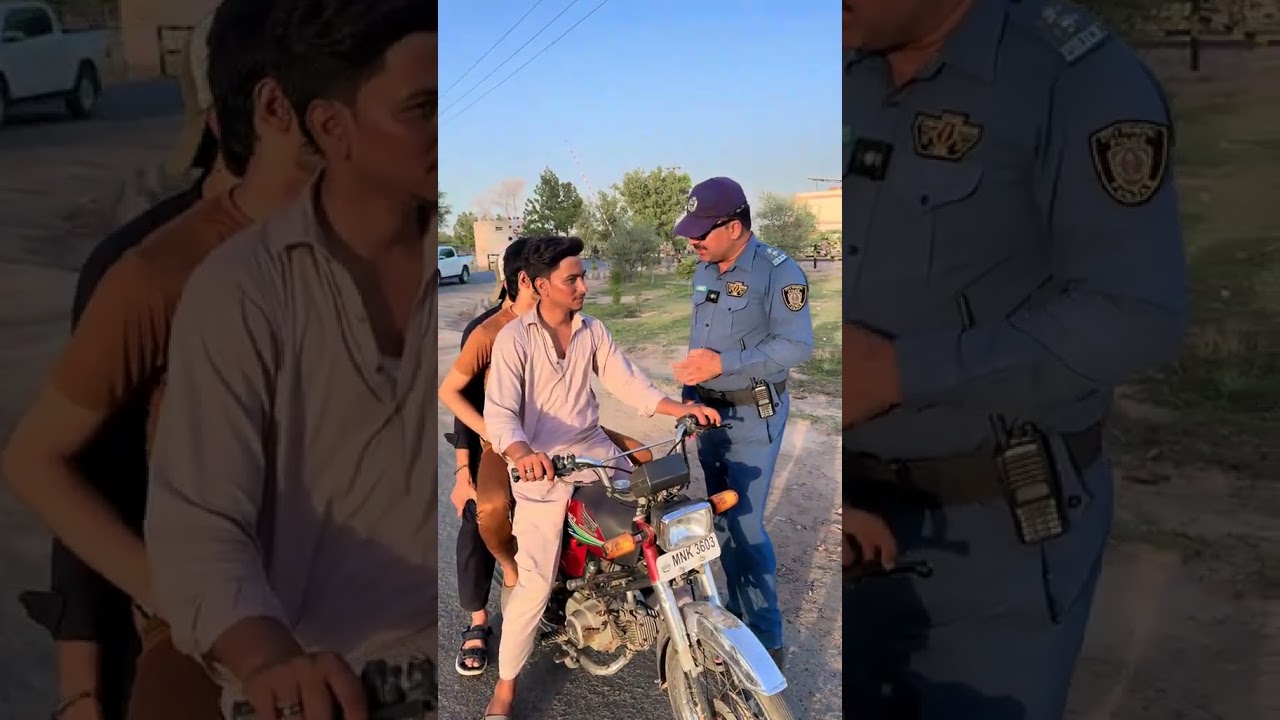 Traffic Police in full action Traffic Police Lahore action video traffic Police shorts video viral