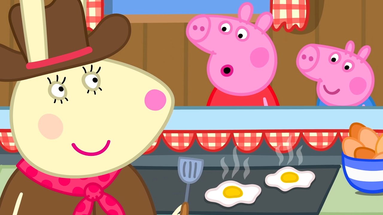 Peppa Tries American Food 🇺🇸 🍳 | Peppa Pig Official Full Episodes